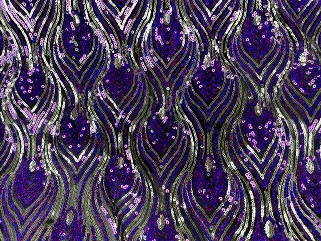 Peacock Pride - Sequin Fabric - Cheap Fabrics