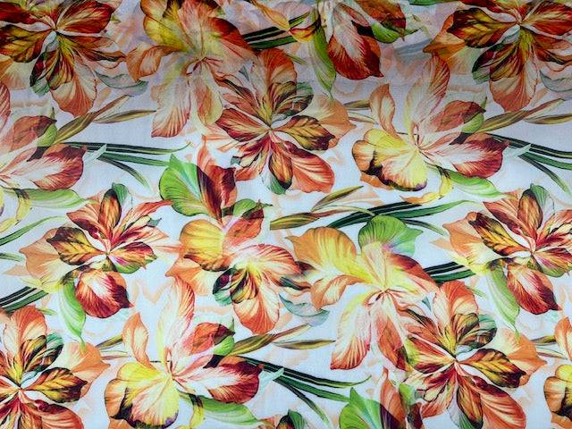 Petals - Printed Chiffon - Cheap Fabrics