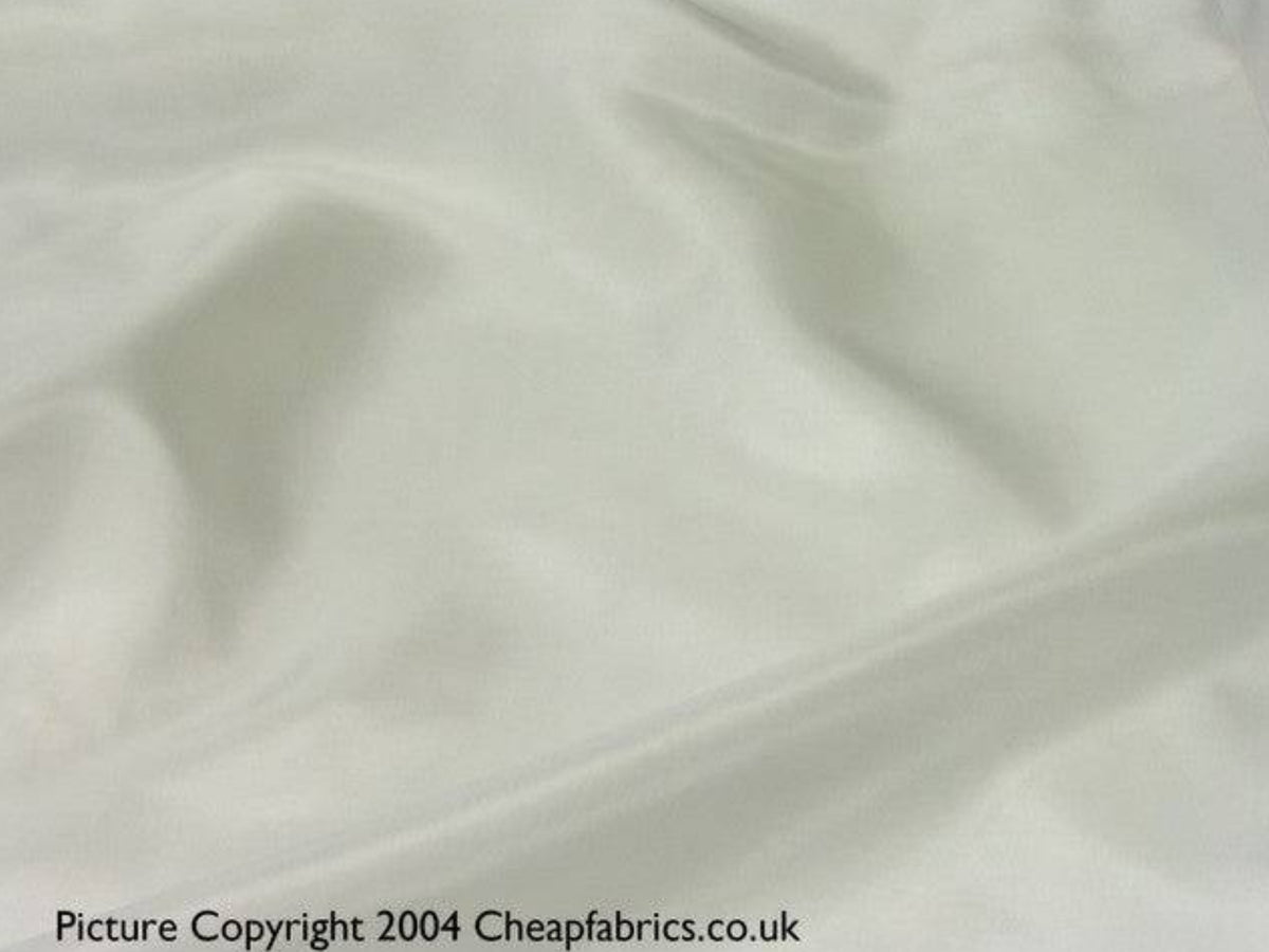 Plain ivory Silk Habotai fabric by Cheapfabrics, smooth and lightweight silk material for sewing and craft projects.