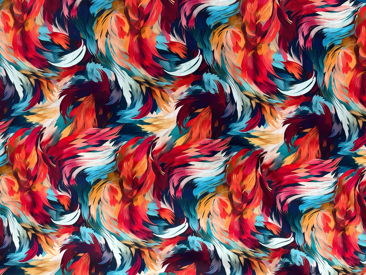 Digital Summer Viscose - Plume - Cheap Fabrics