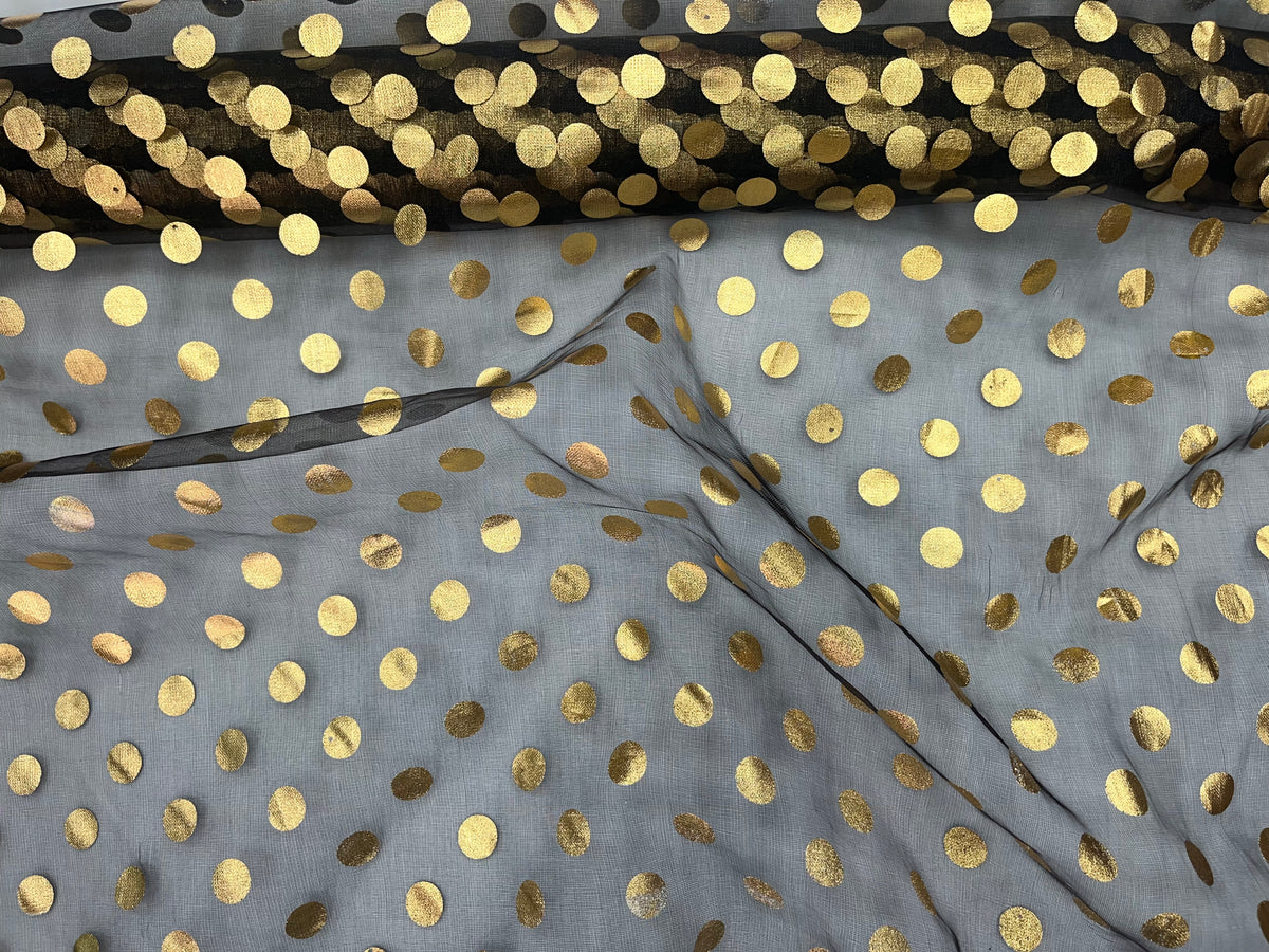 Polka Dots - Foil Organza - Cheap Fabrics