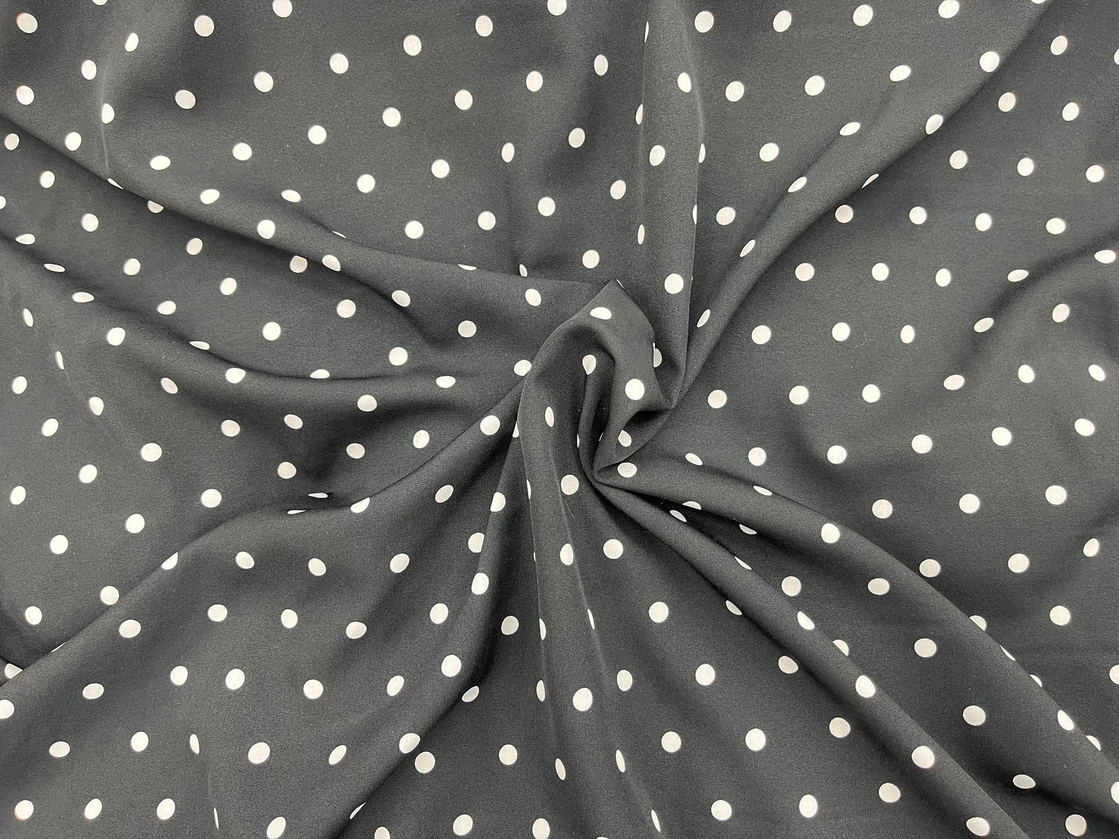 Polka Dots - Printed Crepe Fabric - Cheap Fabrics