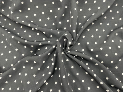 Polka Dots - Printed Crepe Fabric