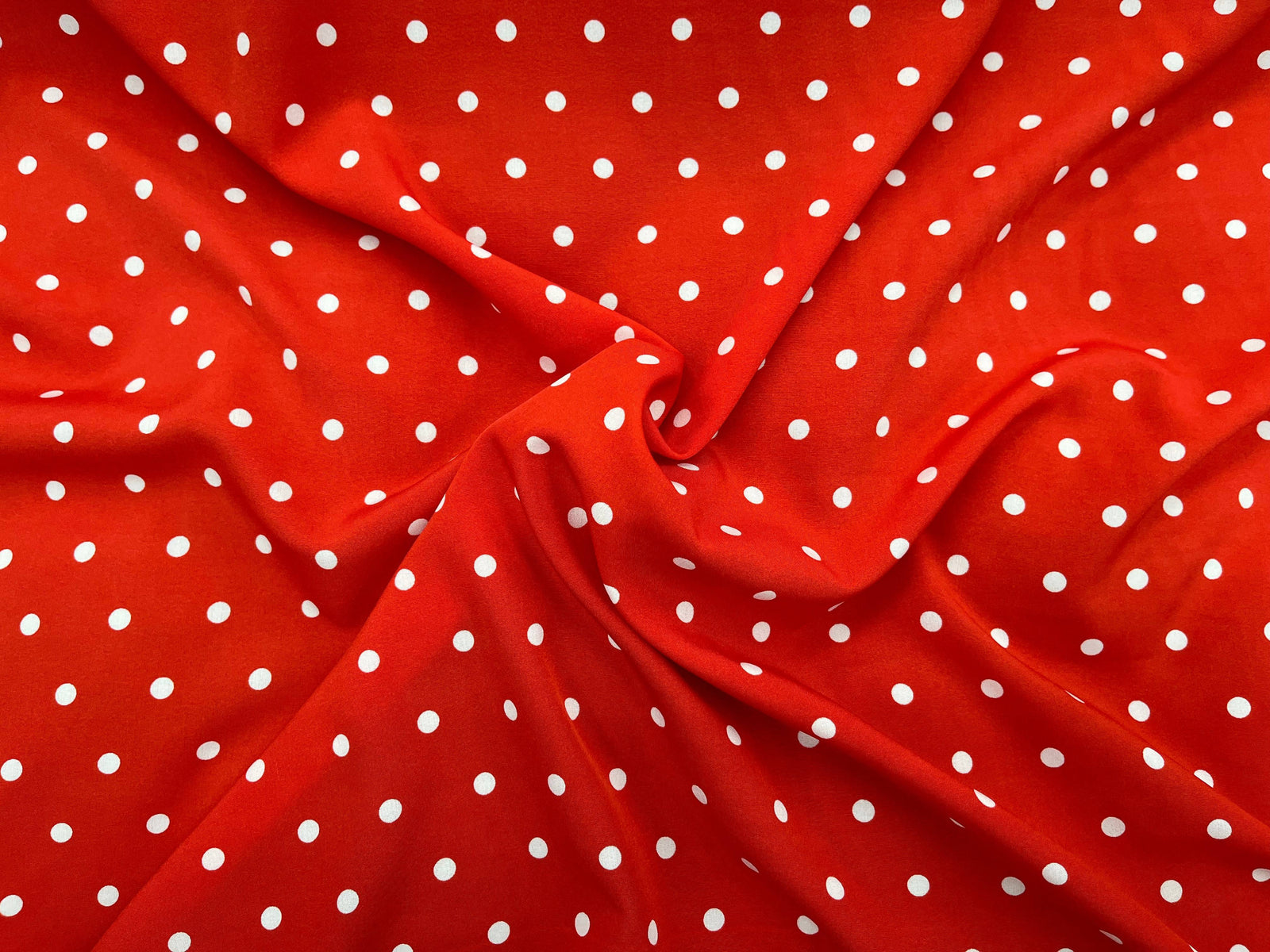 Polka Dots - Printed Crepe Fabric - Cheap Fabrics