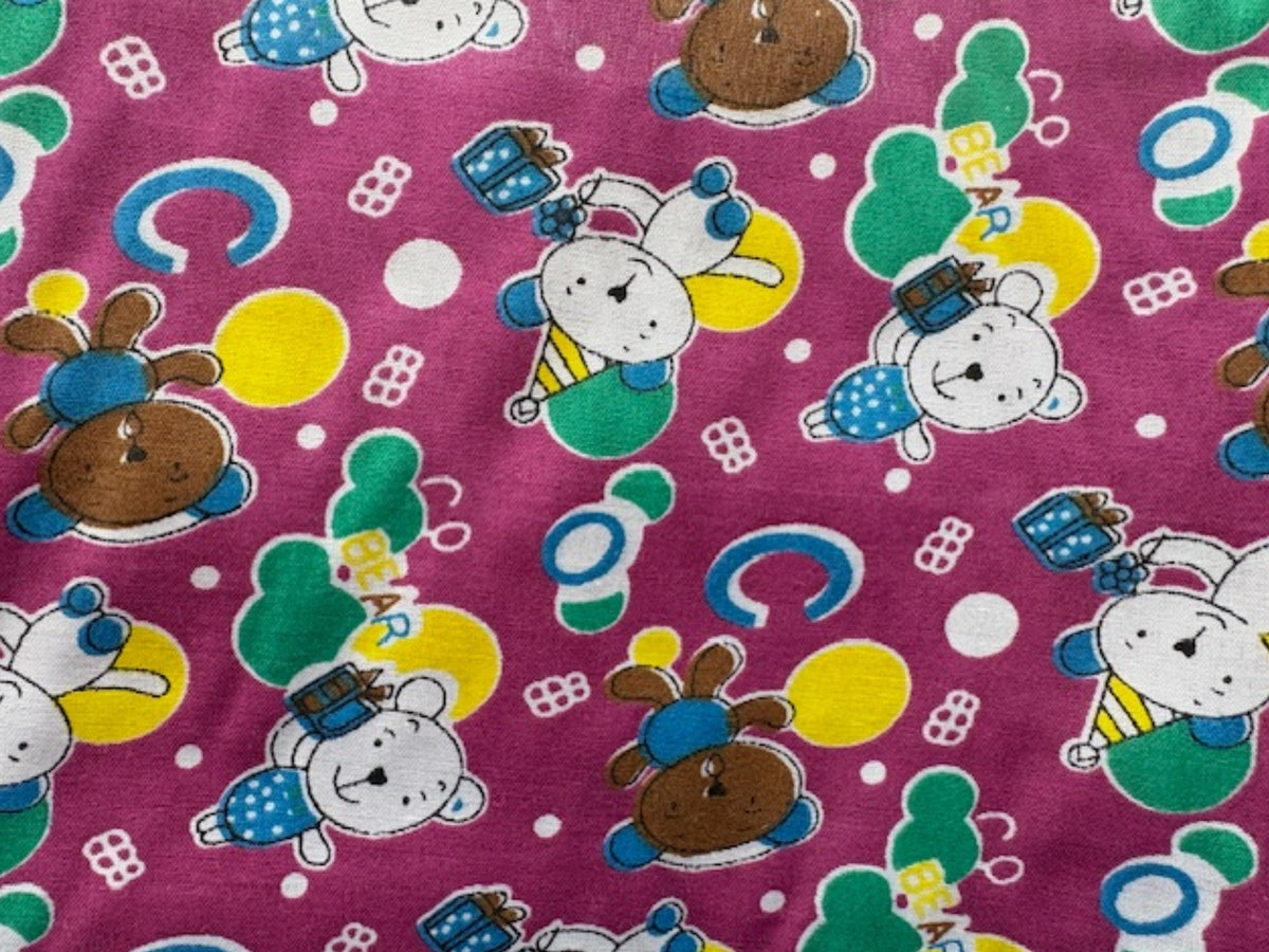 Cute Teddy - Poly/Cotton Print