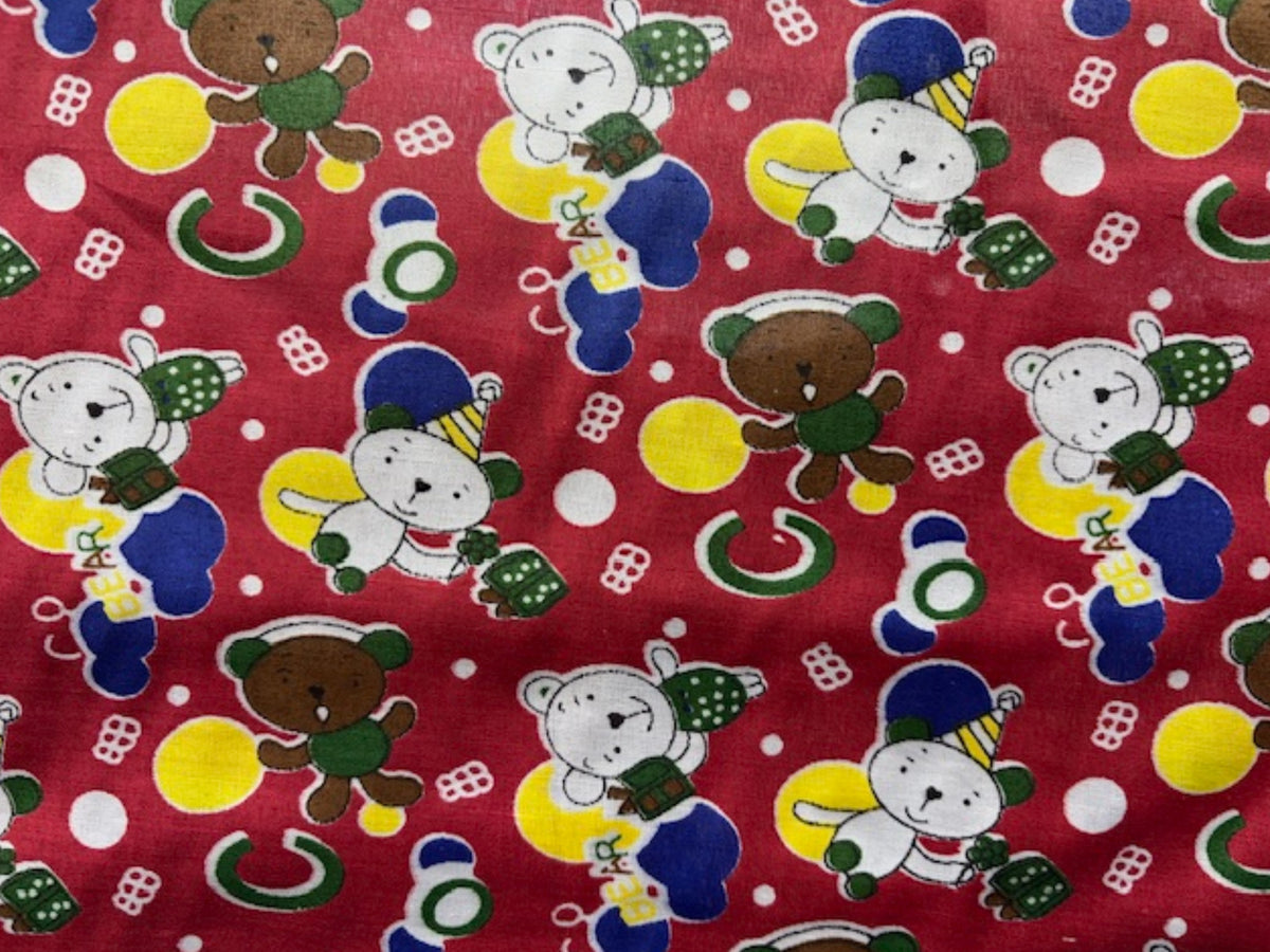 Cute Teddy - Poly/Cotton Print