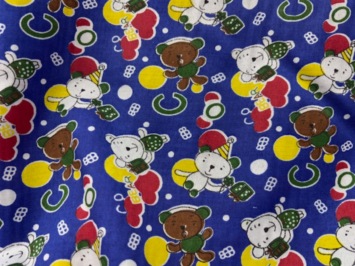 Cute Teddy - Poly/Cotton Print