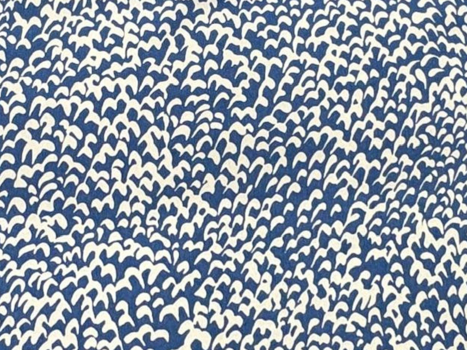 Blue And White Abstract- Printed Crepe - Cheap Fabrics