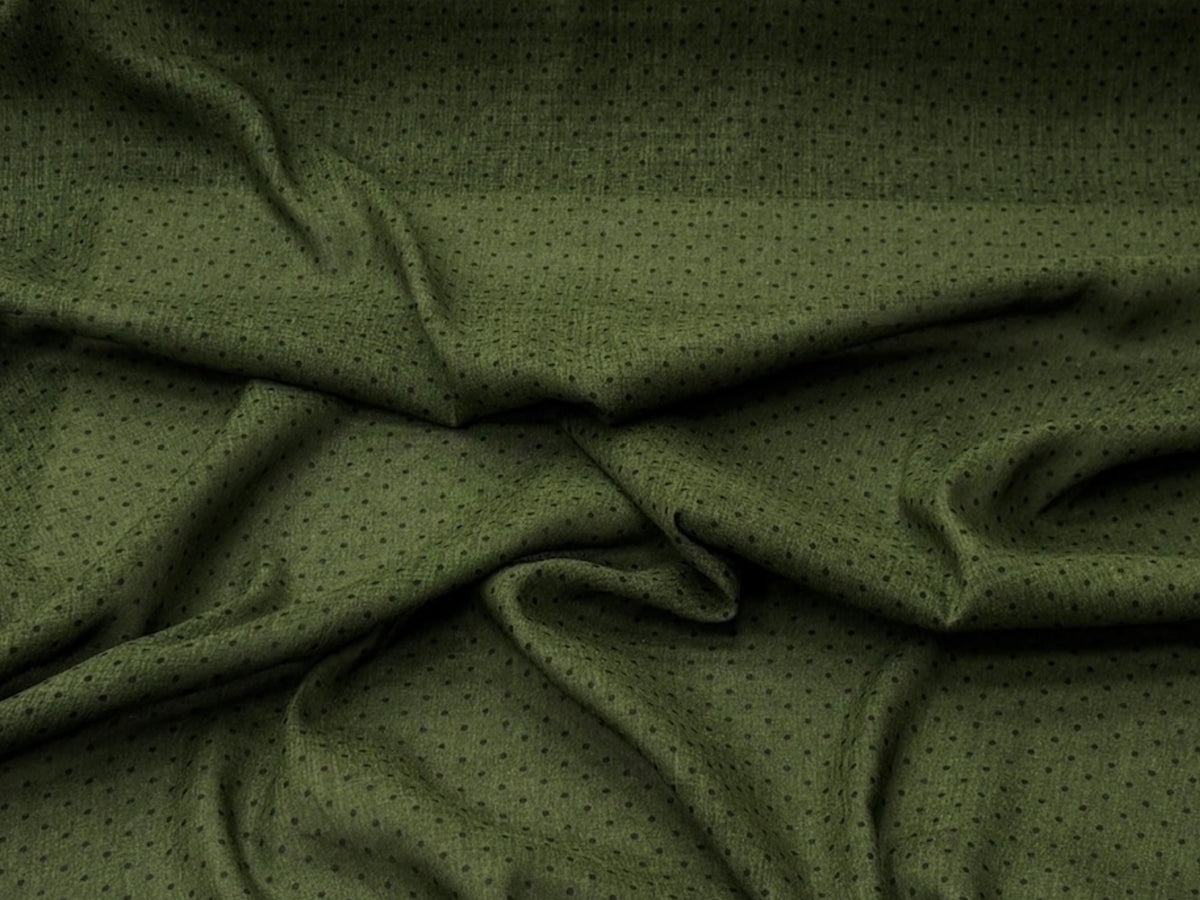 Printed Viscose Fabric - 2mm Polka Dot - Cheap Fabrics