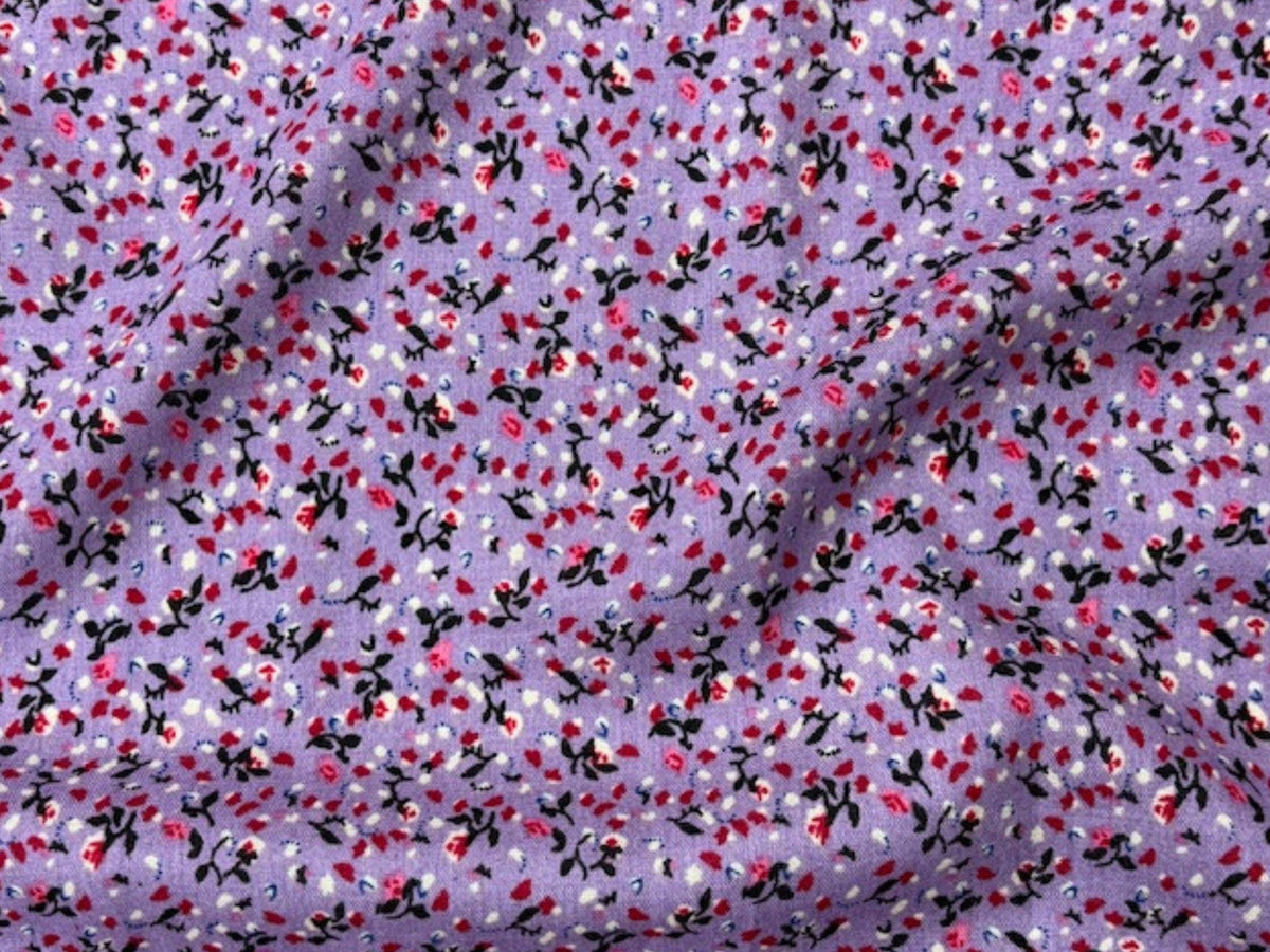 Printed Viscose Fabric - Ditsy Floral - Cheap Fabrics