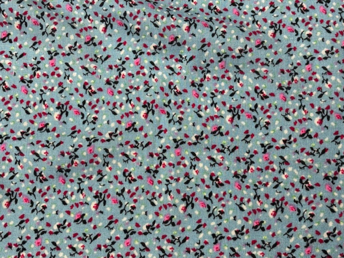 Printed Viscose Fabric - Ditsy Floral - Cheap Fabrics