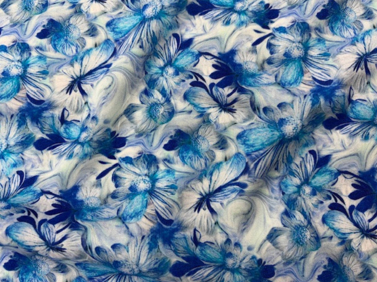 Printed Viscose Fabric - Floral Cluster - Cheap Fabrics