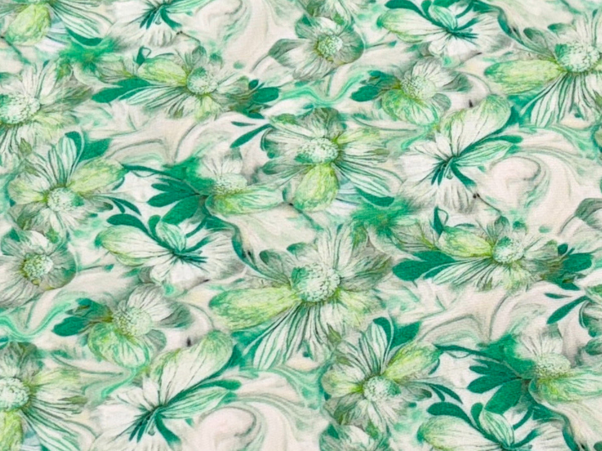 Printed Viscose Fabric - Floral Cluster - Cheap Fabrics