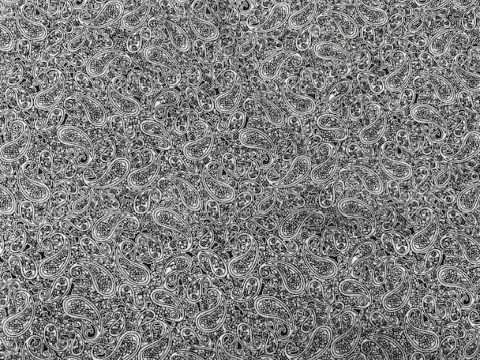 Printed Viscose Fabric - Small Paisley - Cheap Fabrics