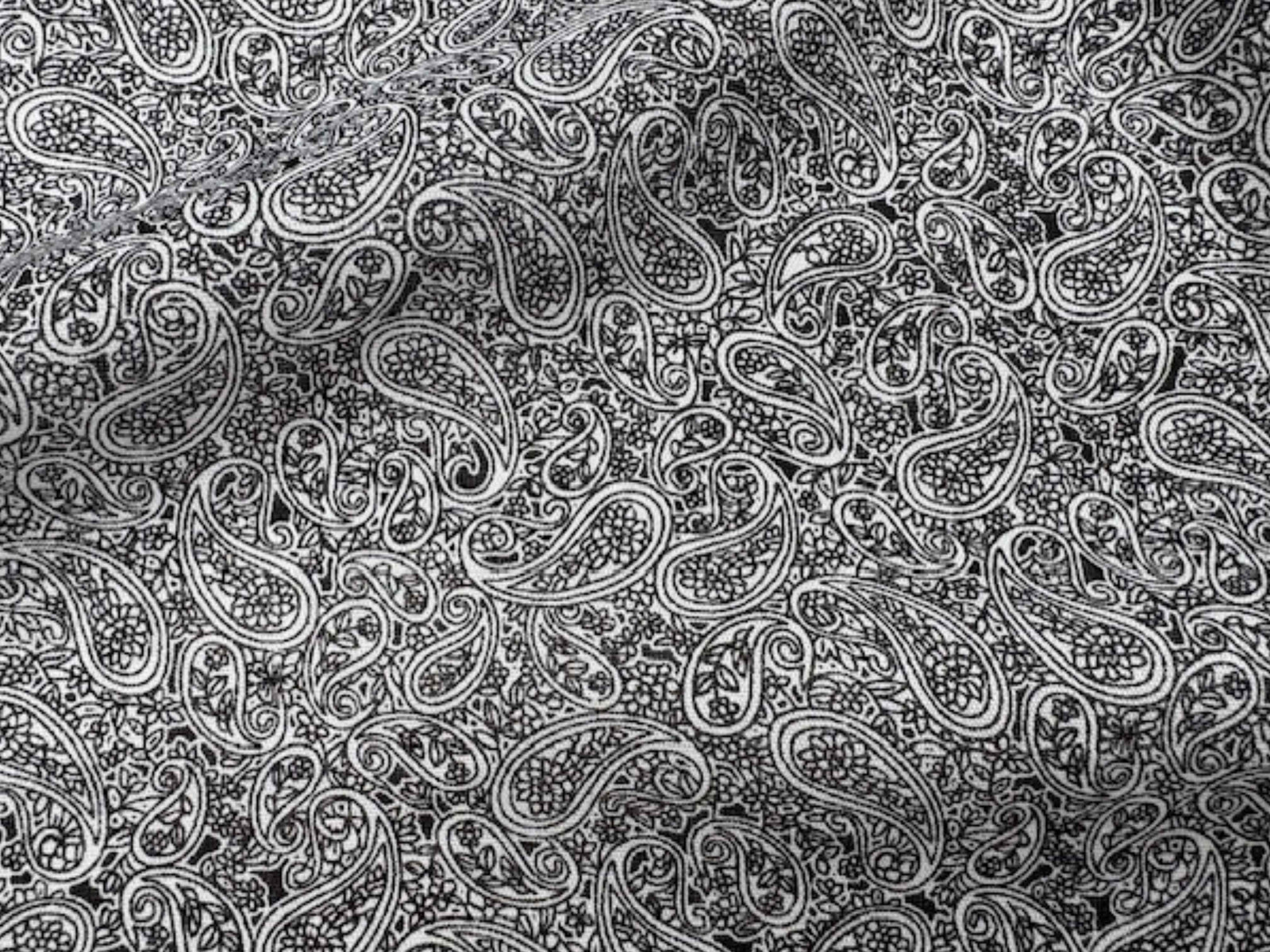 Printed Viscose Fabric - Small Paisley - Cheap Fabrics