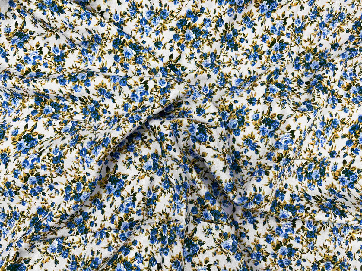 Printed Viscose Fabric - Rose Bouquet - Cheap Fabrics