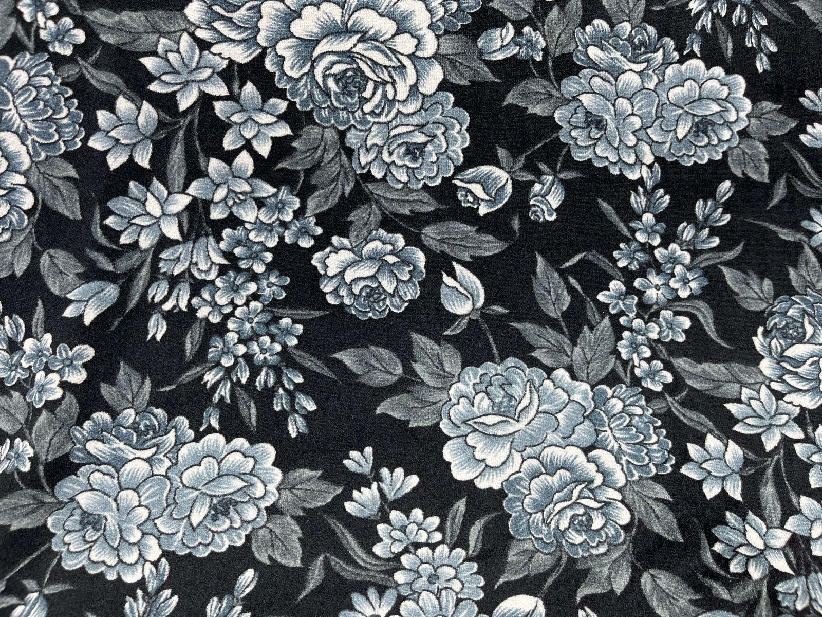Vintage Flower - Printed Velvet Fabric - Cheap Fabrics