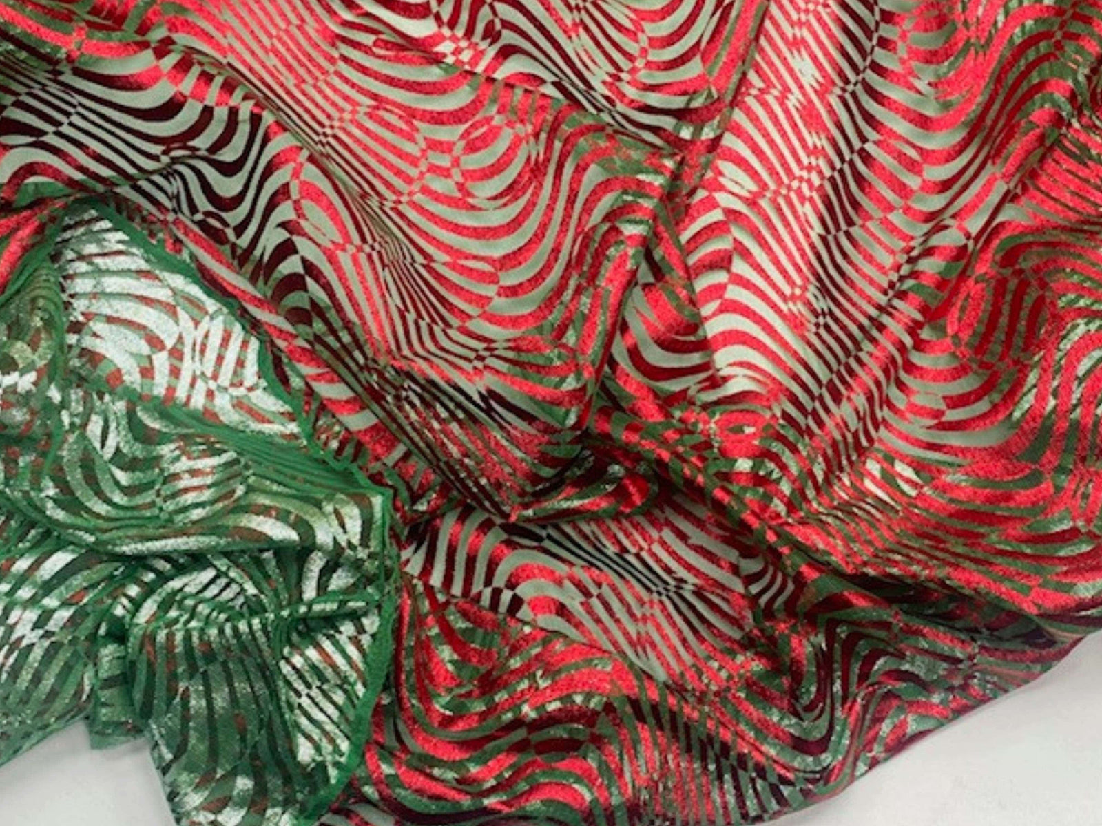 Psychedelic Ripple - Tulle Foil - Cheap Fabrics