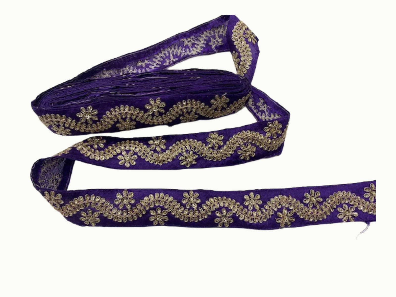 Wave - Metallic Thread Woven Exclusive Trim - Cheap Fabrics