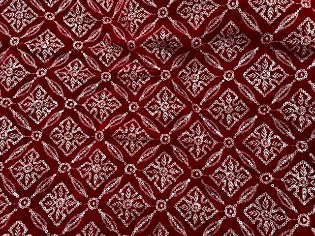 Square Sequin - Regal Velvet - Cheap Fabrics