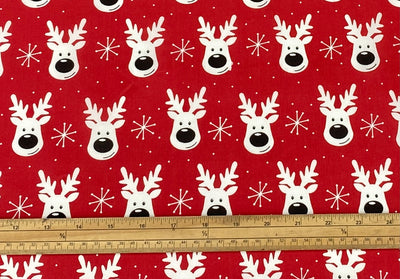Christmas Rudolph  - Poly/Cotton Print