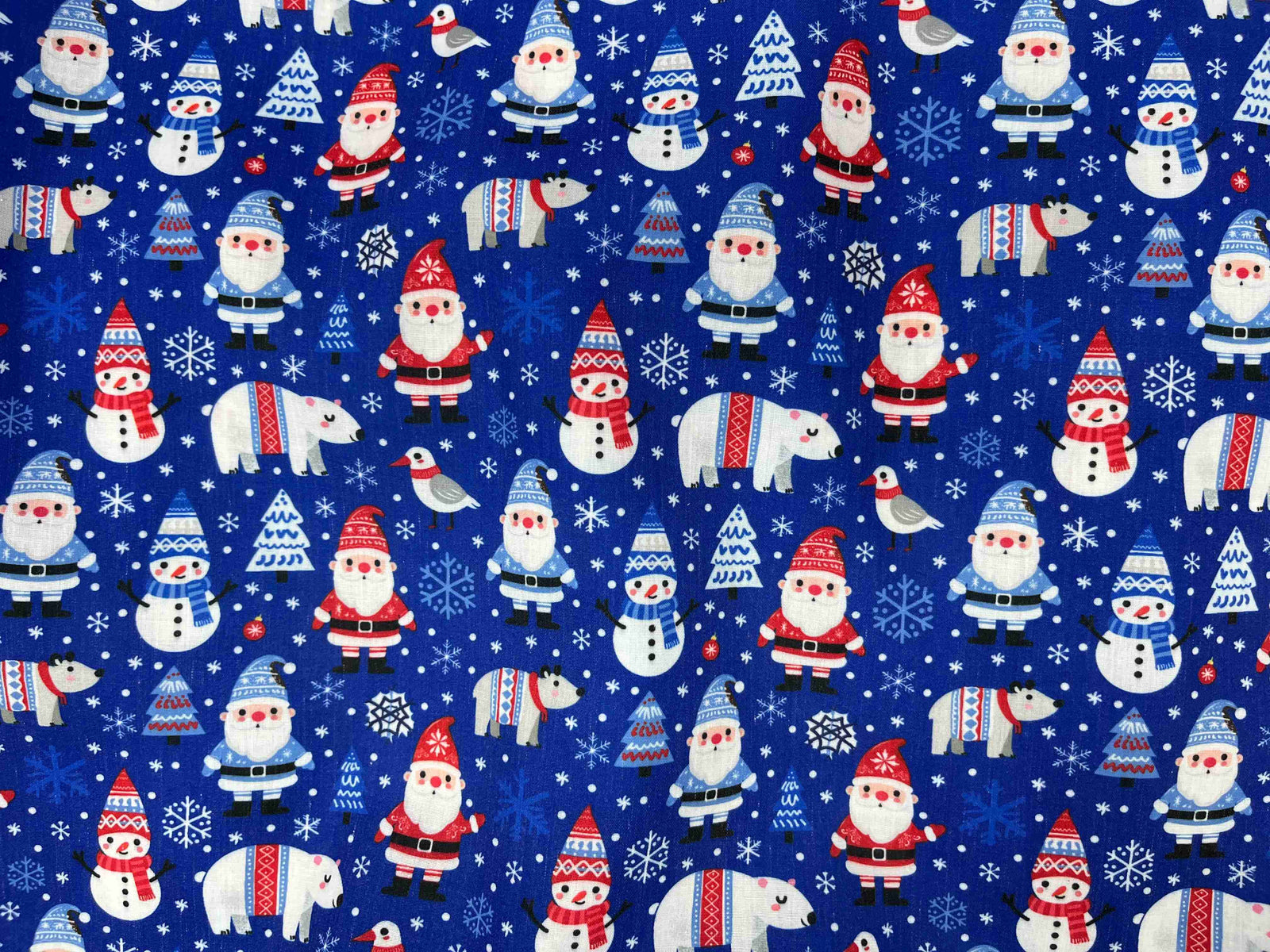 Santa - Poly/Cotton Printed Fabric - Cheap Fabrics