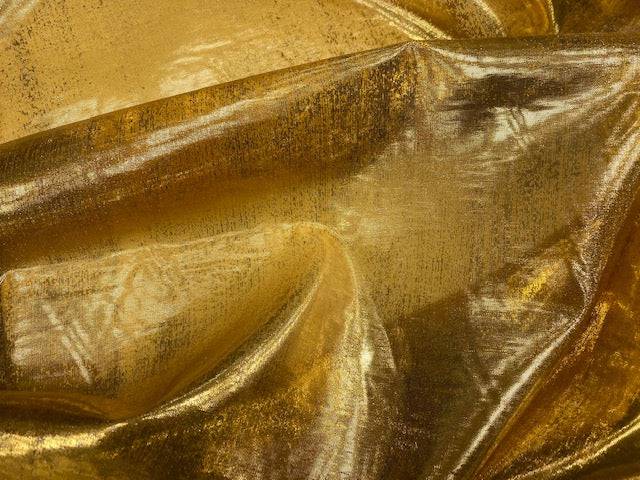 Plain Metallic Foil - Gold (DEFECT) - Cheap Fabrics