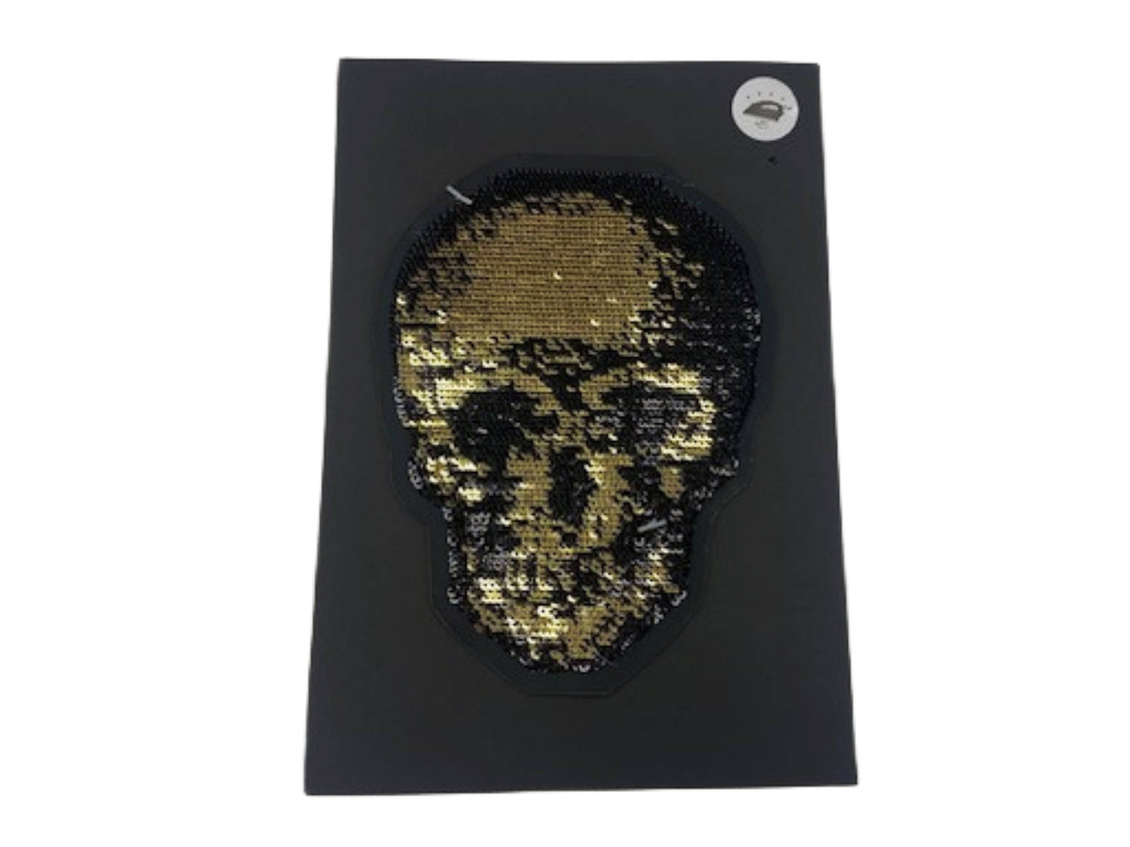 EXTRA LARGE MOTIF:  Skeleton Skull- Iron -On & Sew-On Motif - Cheap Fabrics