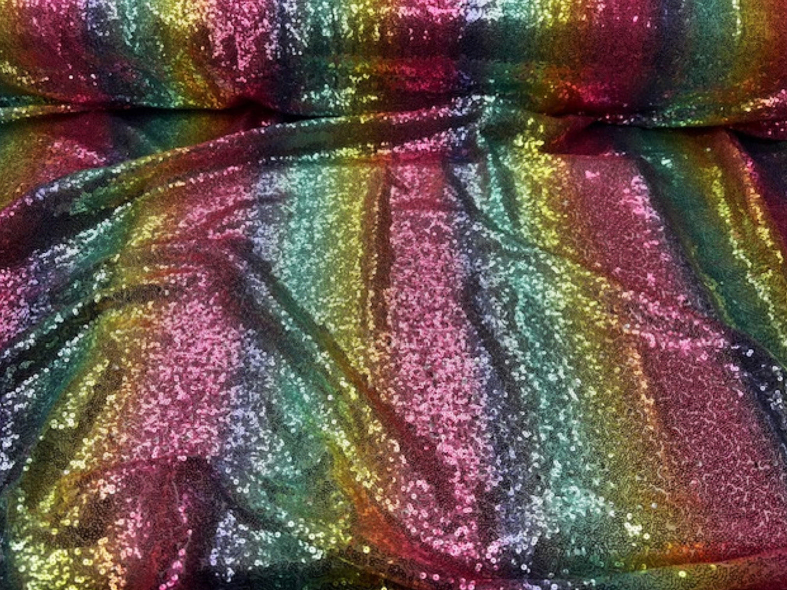 Sequinned Tulle - Rainbow/Pride - Cheap Fabrics