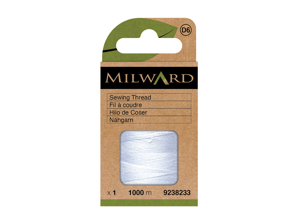 Sewing Polyester Thread: 1000m: White - Cheap Fabrics
