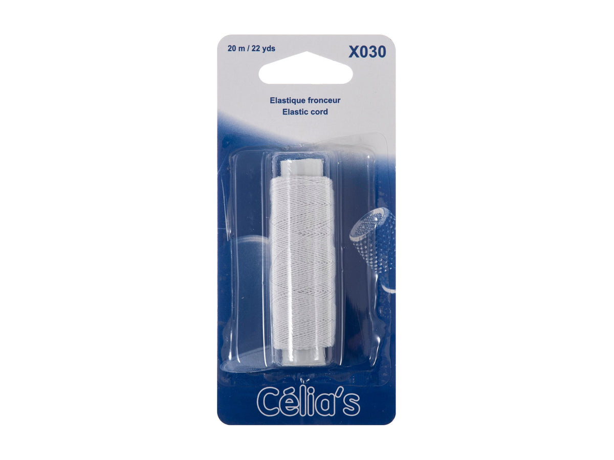 Shirring Elastic: 20mtrs: White - CELIA'S