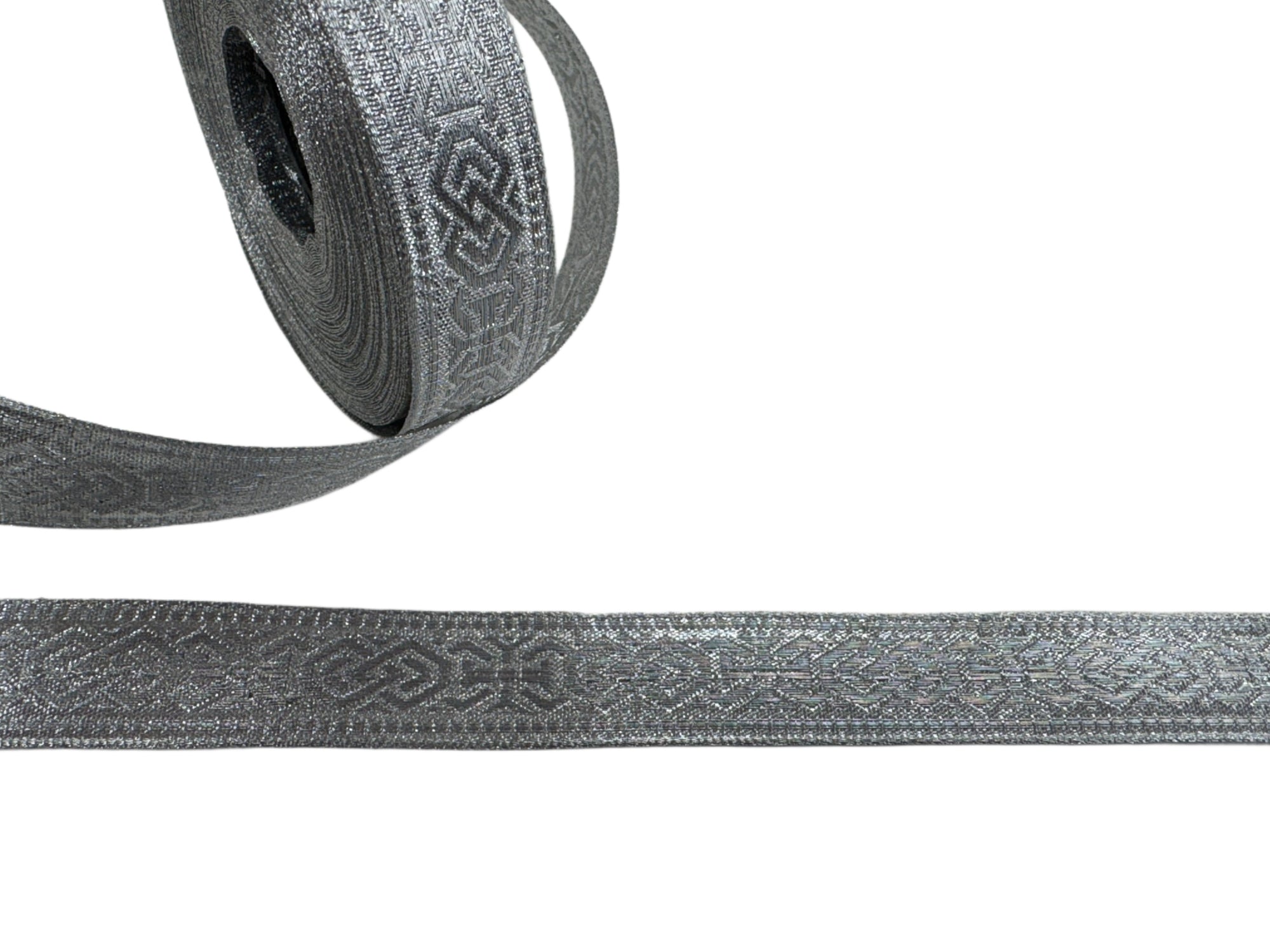 Abstract Metallic Woven Ribbon - 19/20mm