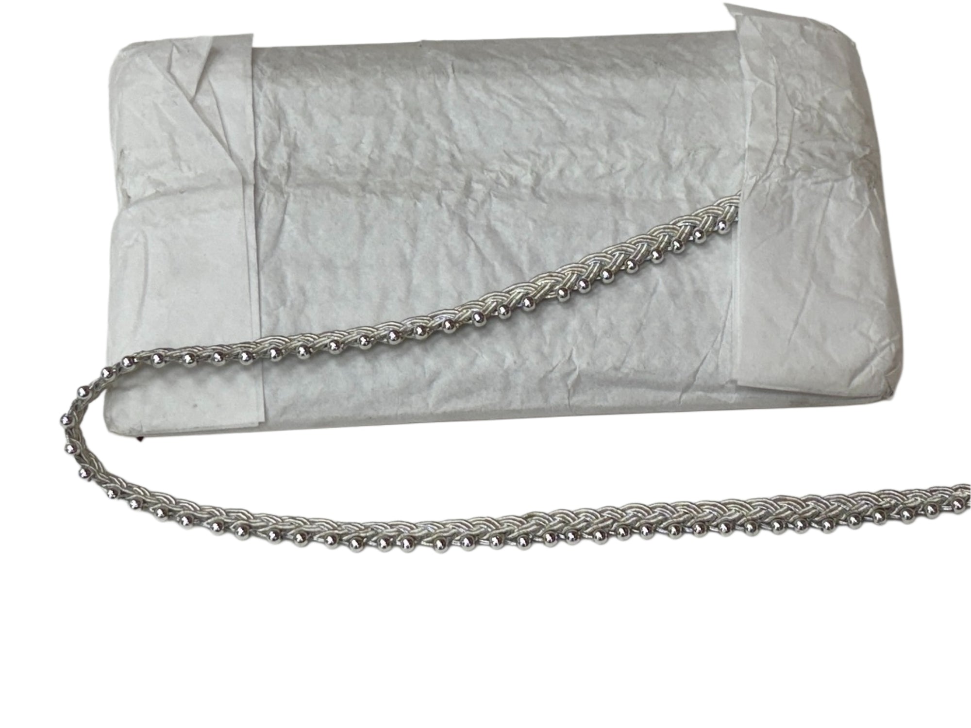 Metallic Zari Trim - Silver - Cheap Fabrics