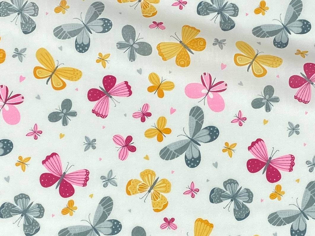 Simply Butterflies - Poly/Cotton Print - Cheap Fabrics