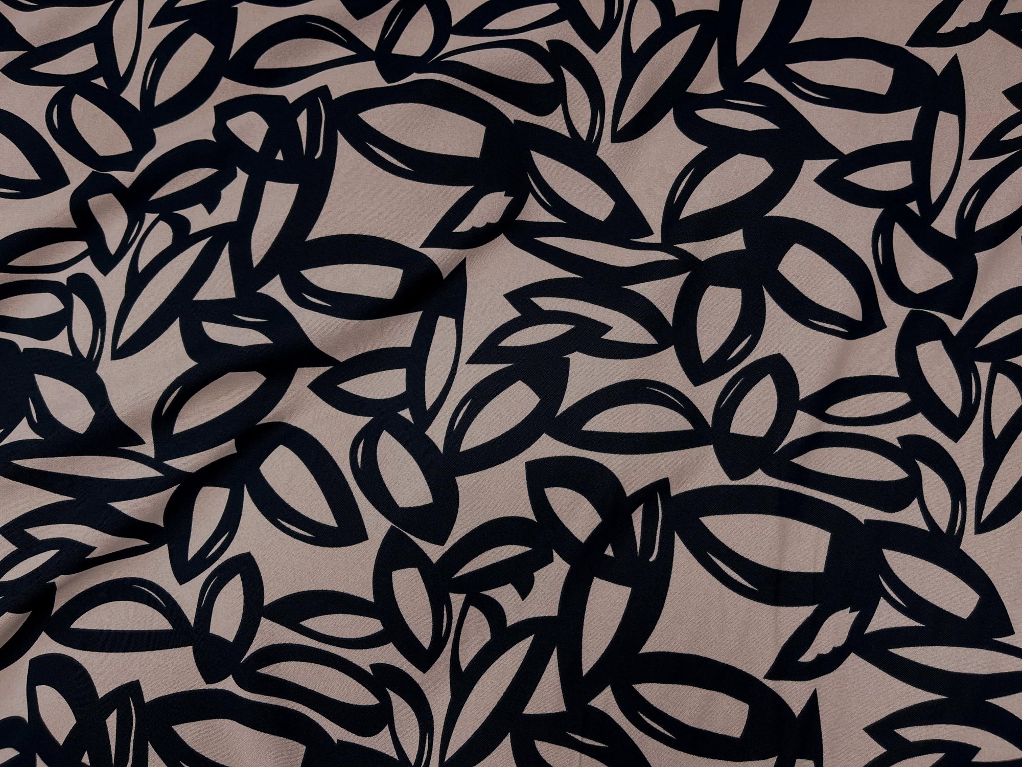 Modern Petals - Printed Moss Crepe - Cheap Fabrics