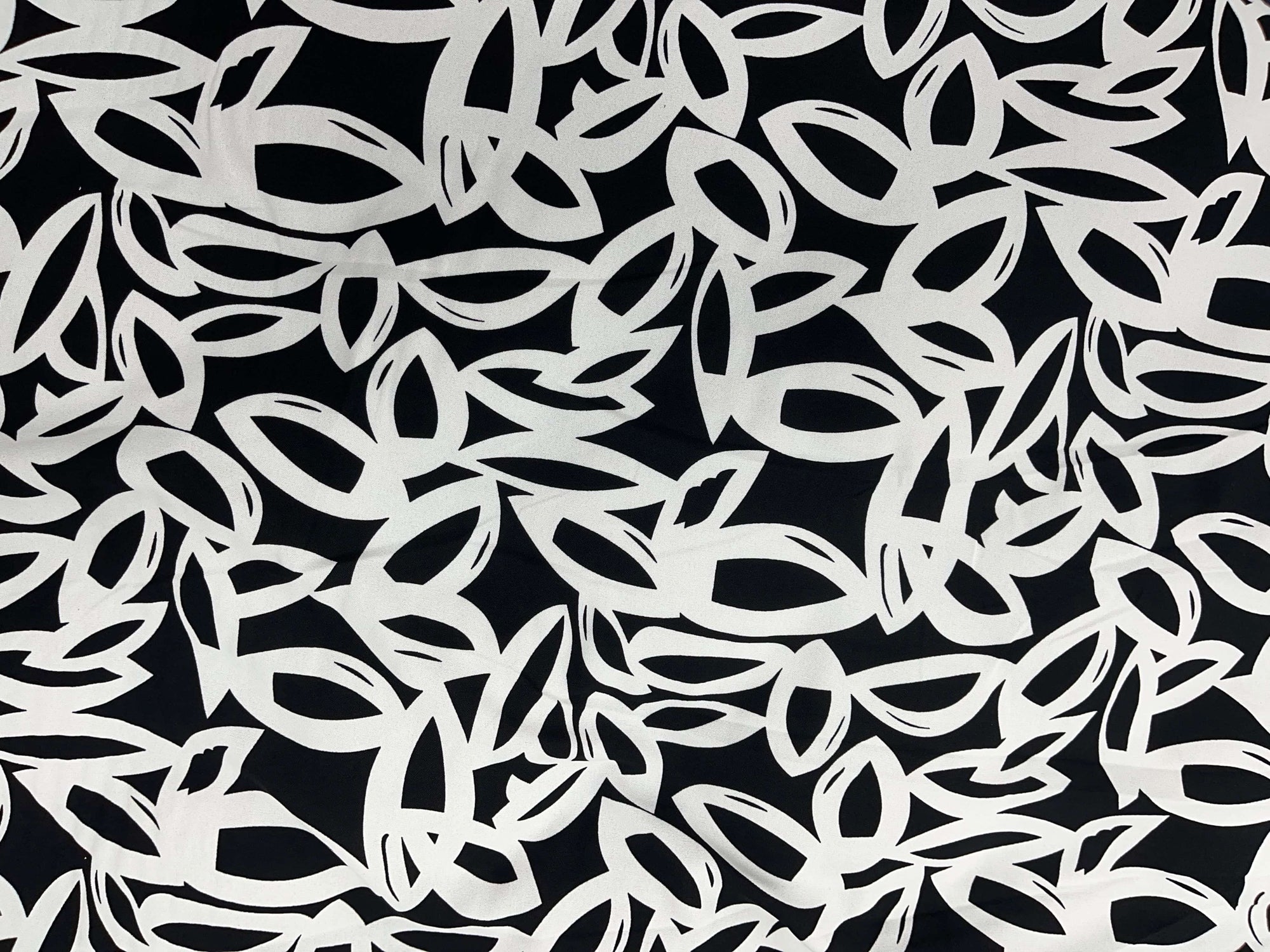 Modern Petals - Printed Moss Crepe - Cheap Fabrics