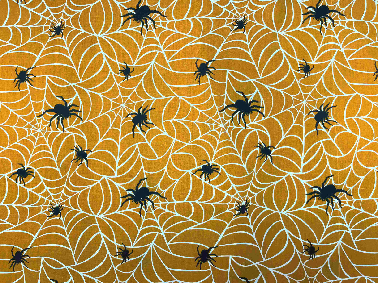Spider's Web - Halloween Poly/Cotton Print - Cheap Fabrics