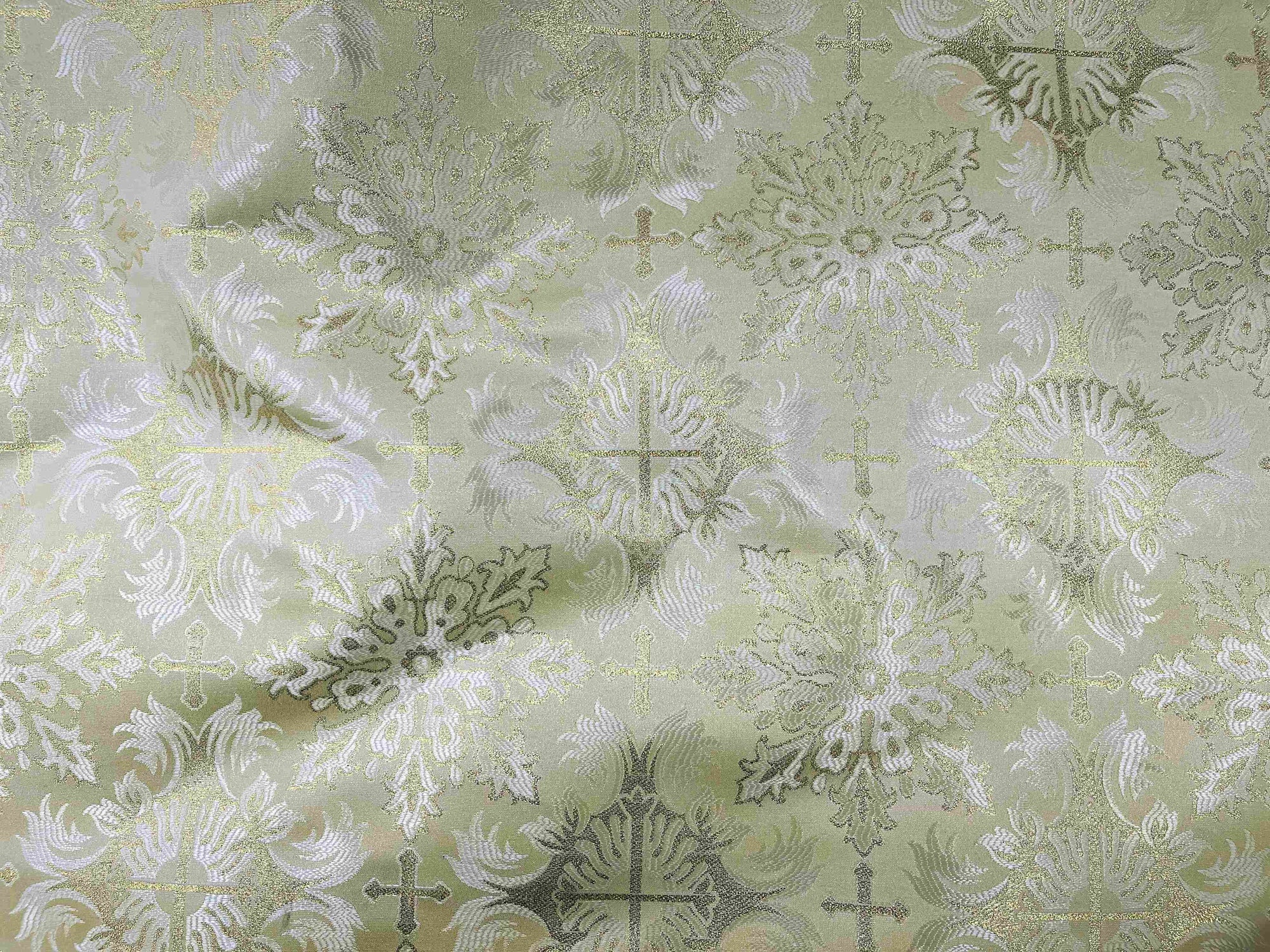 Spiritual Brocade Fabric - Cross 2