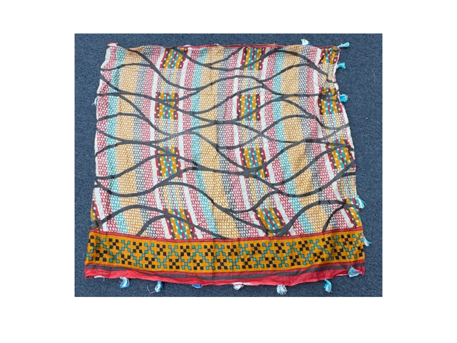 Colourful Ethnic Square Scarf - JACKS - Cheap Fabrics