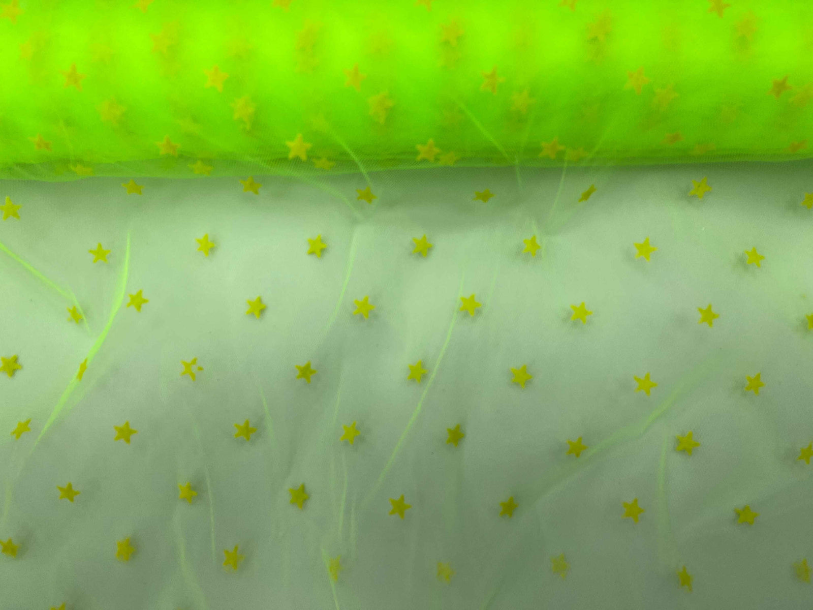 Star - Flock Glitter Tulle - Cheap Fabrics