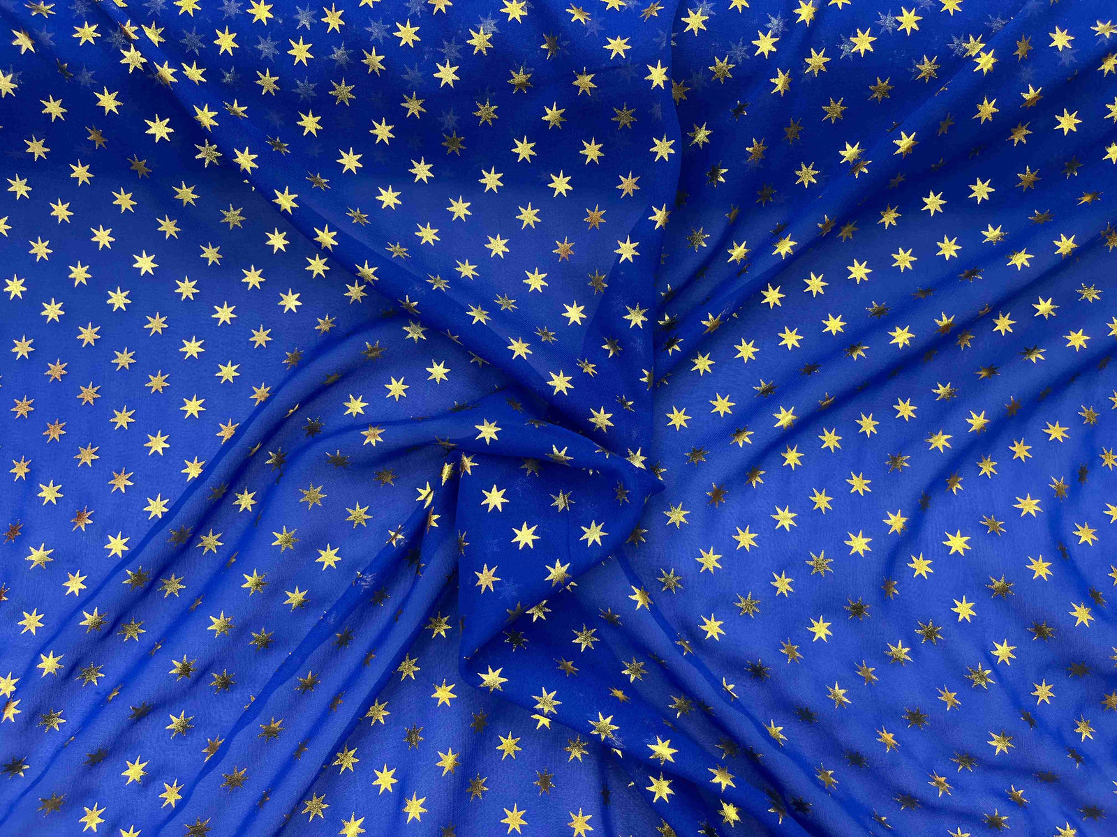 Star Foil Chiffon Fabric - Cheap Fabrics