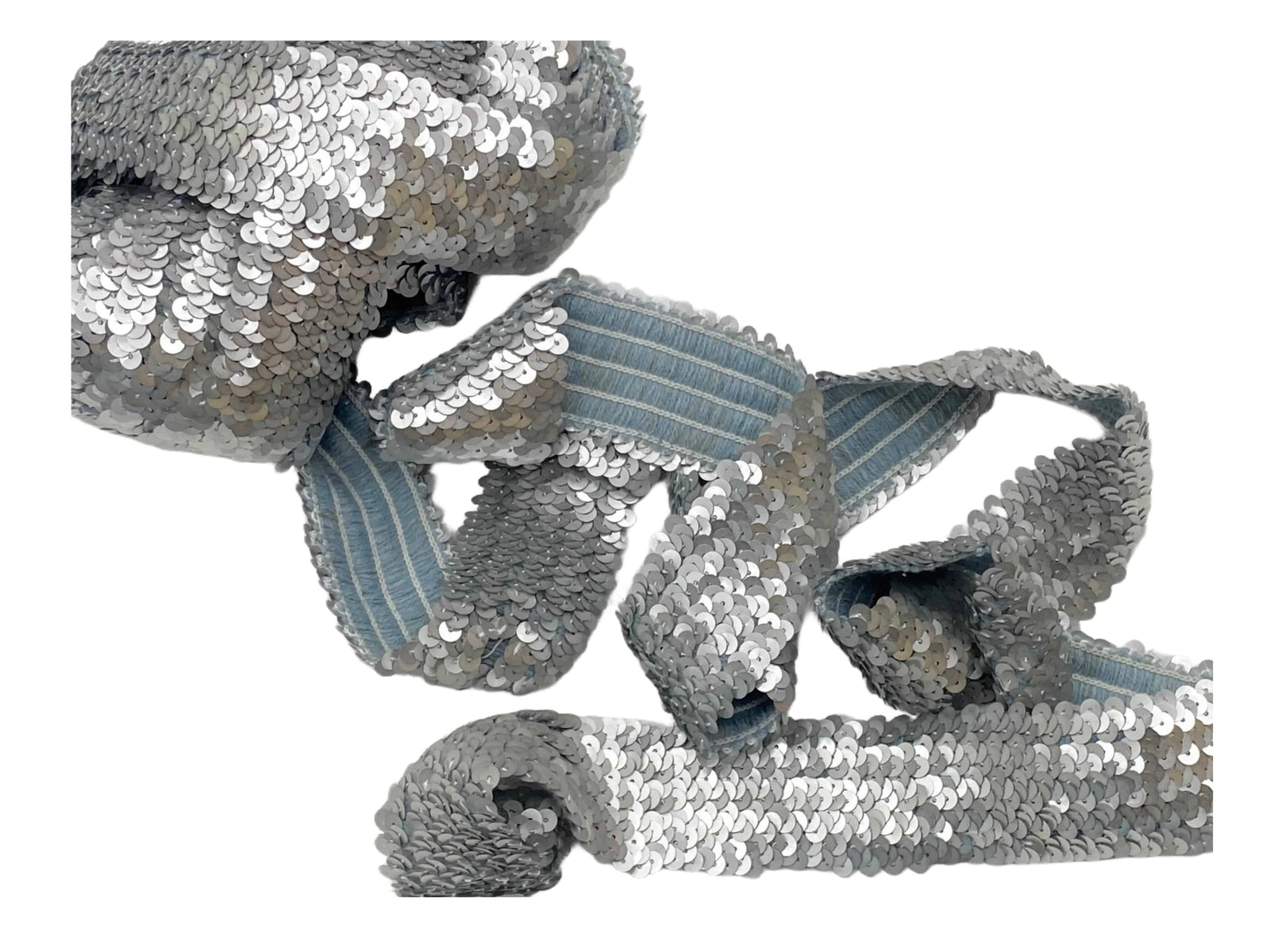 Elasticated Iridescent Sequinned Trim - SECONDS - Cheap Fabrics