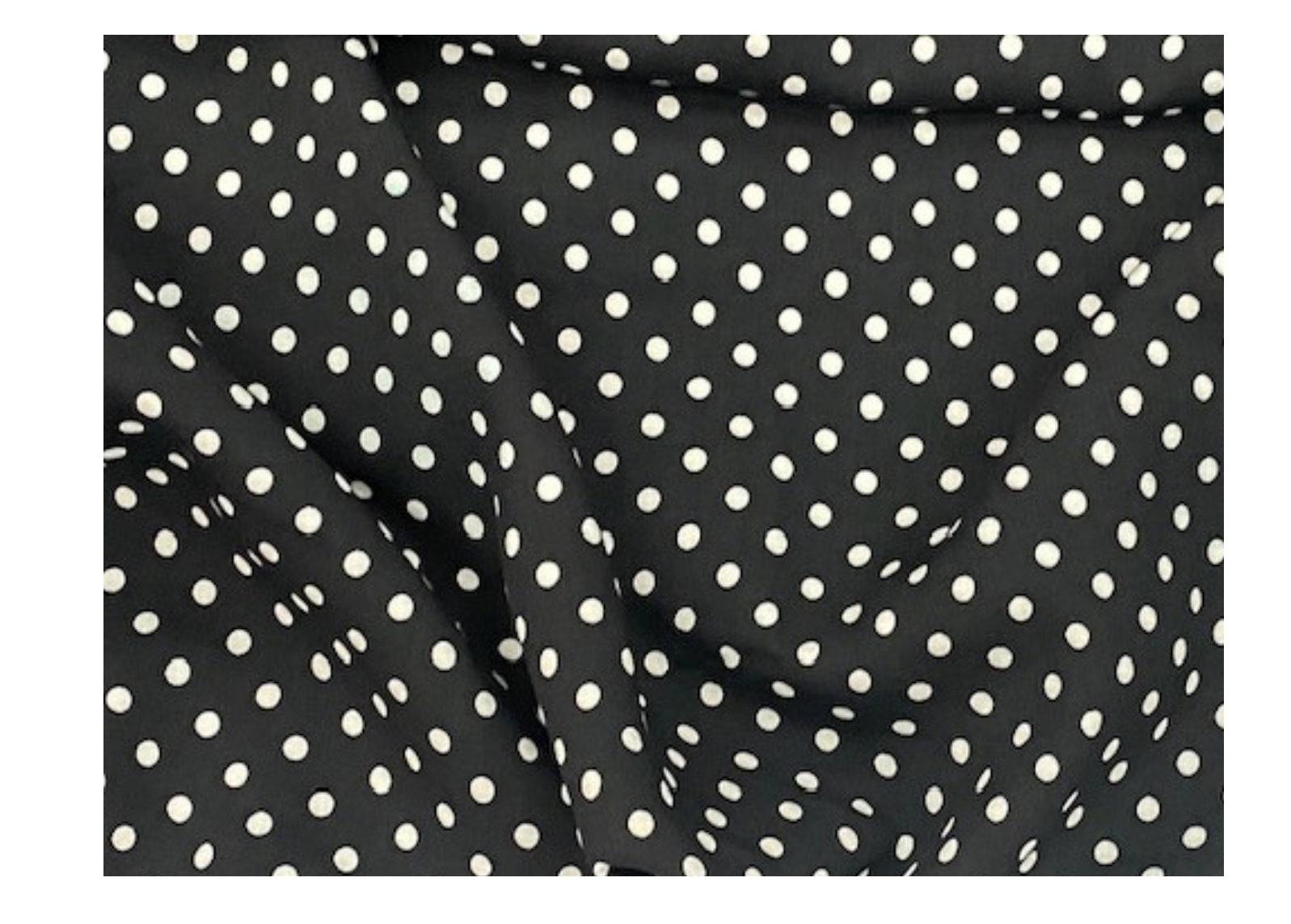 Summer Viscose - 5mm Polka Dot - Cheap Fabrics