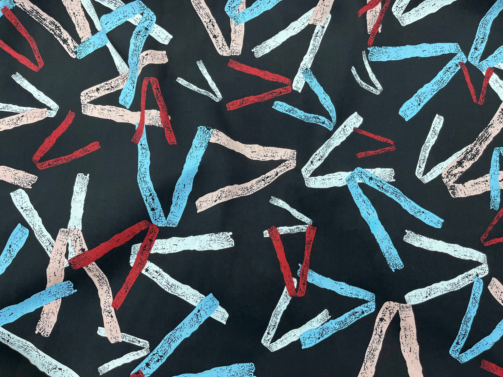 Summer Viscose - Abstract Strokes - Cheap Fabrics