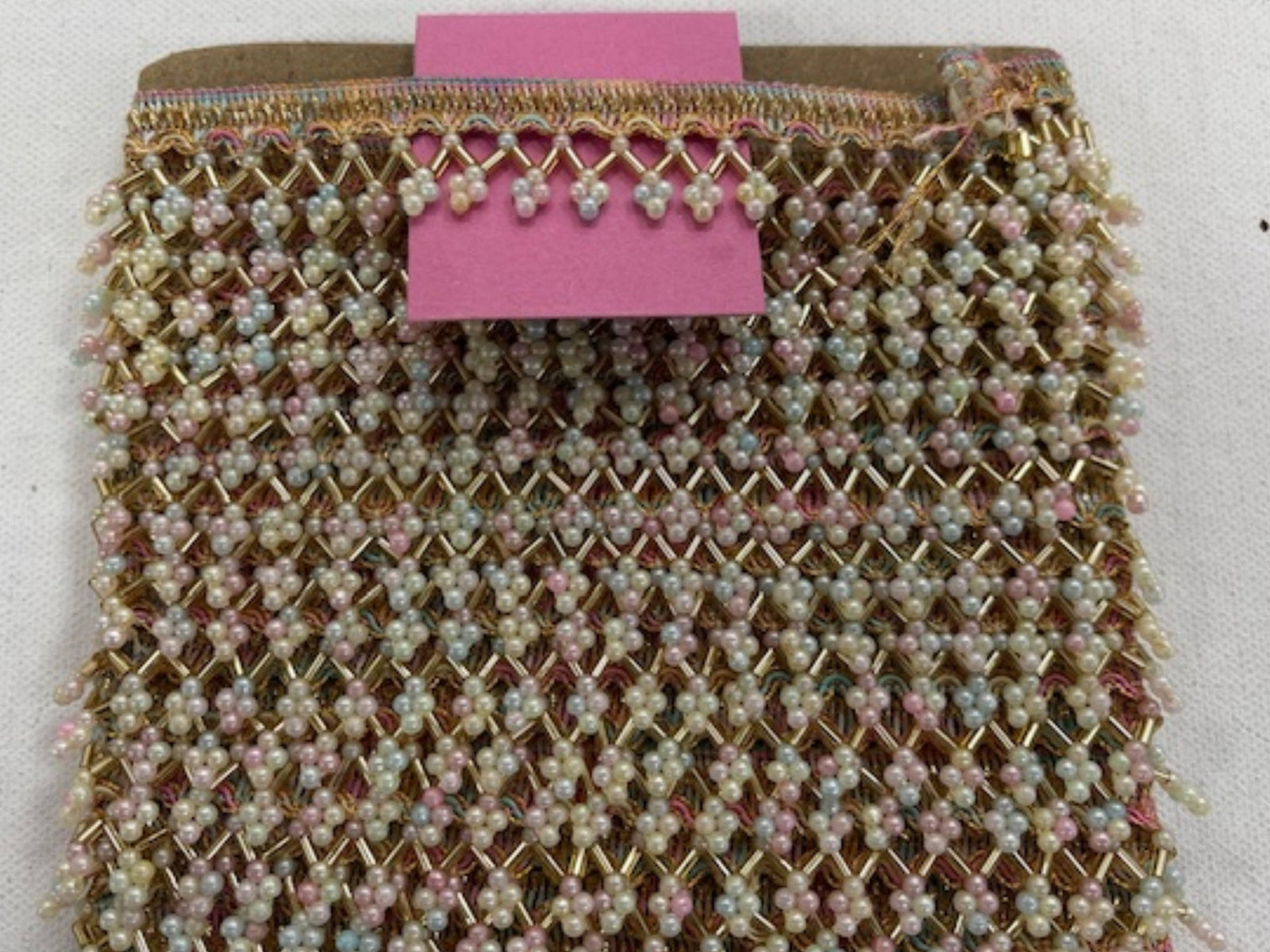 Pastel Cluster Pearl Beaded Trim - Cheap Fabrics