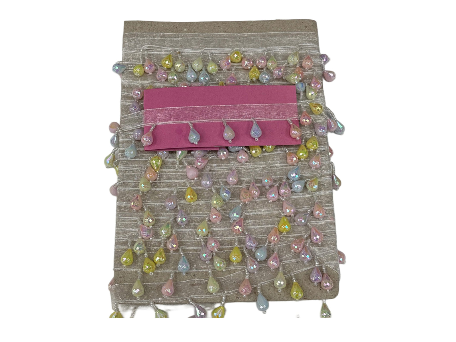 Multi-Colour Pearl Beaded Teardrops - Cheap Fabrics