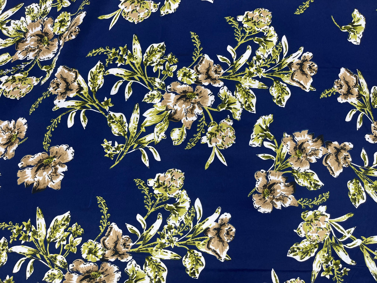 Tuberose - Clearance Printed Crepe Fabric - Cheap Fabrics