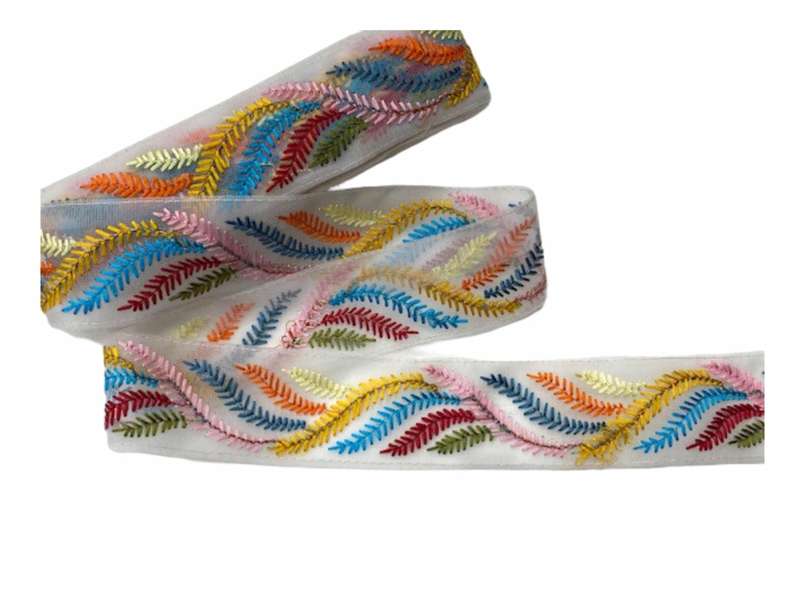 Tulle Trim - Leaf Design #22 (35mm) - Cheap Fabrics