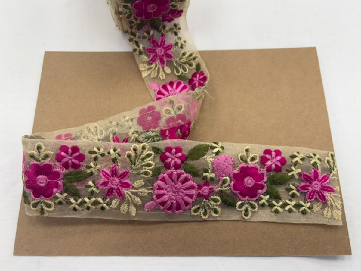 Tulle Ribbon Trim - Chelsea Bloom (45/47mm)