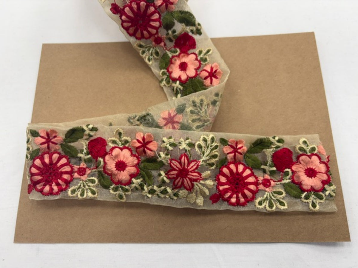Tulle Ribbon Trim - Chelsea Bloom (45/47mm)